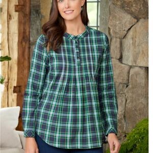 ELLA SIMONE PLAID PINTUCK TUNIC